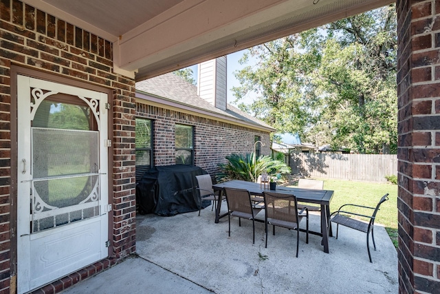 view of patio / terrace with grilling area