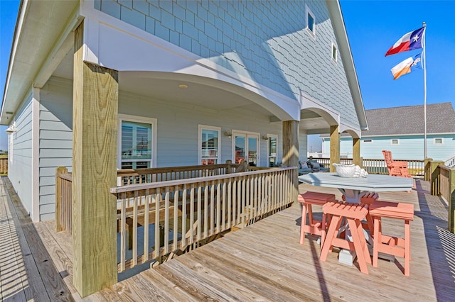 view of wooden terrace