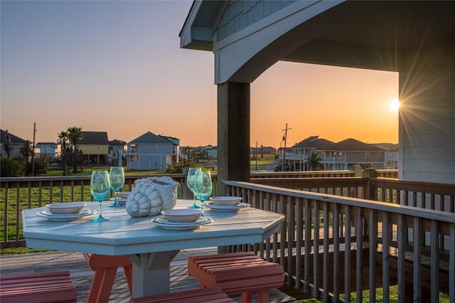 wooden balcony featuring a wooden deck