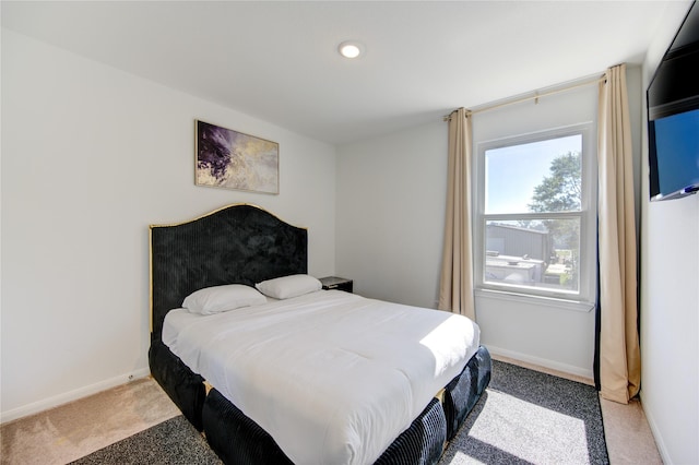 view of carpeted bedroom