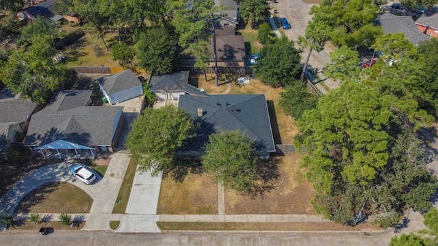 drone / aerial view with a residential view