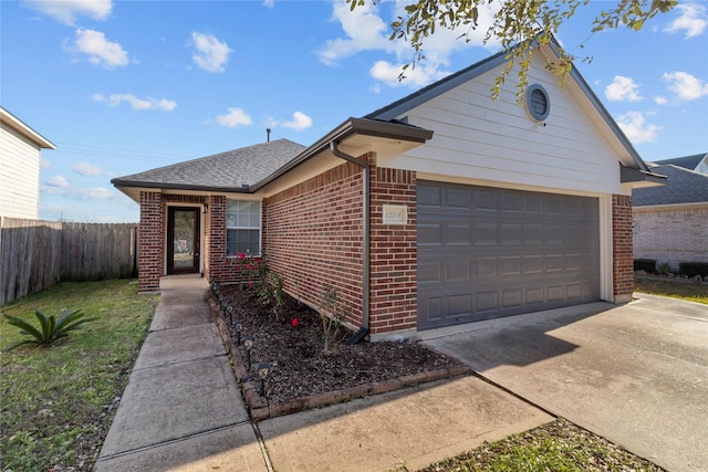 ranch-style house with a garage