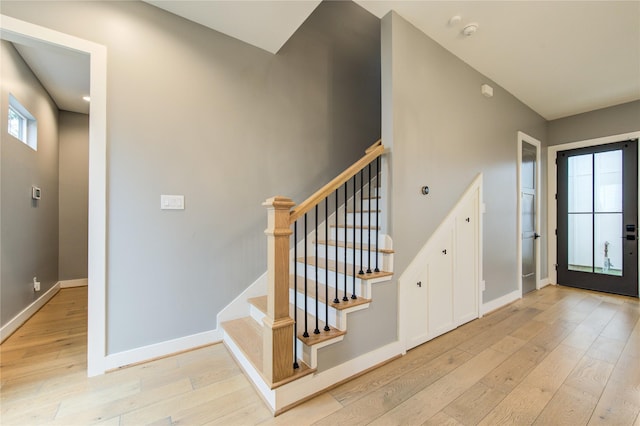 entrance foyer featuring light hardwood / wood-style floors