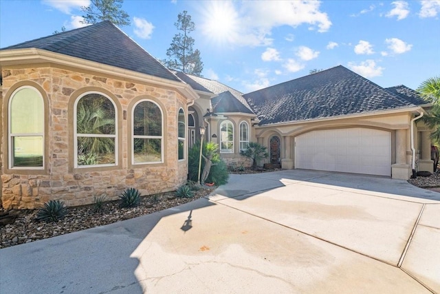 view of front facade with a garage