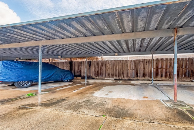 view of patio with a carport