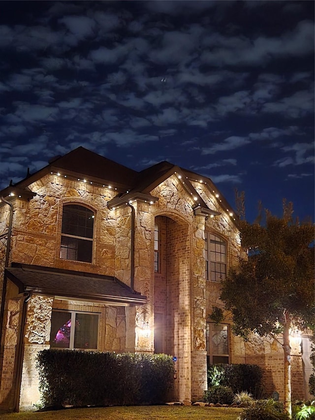 6611 Hollow Bay Ct, Katy, TX 77493 - french country style house featuring stone siding