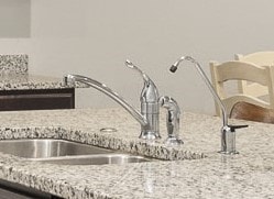 room details with sink and light stone counters