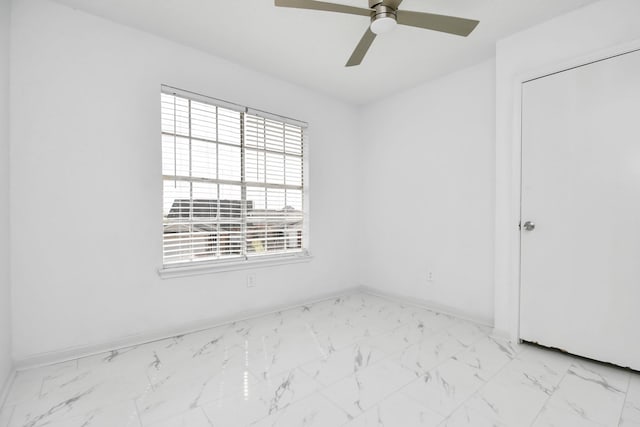 empty room with ceiling fan