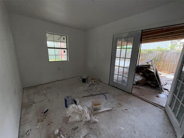 spare room with plenty of natural light