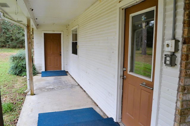 view of doorway to property