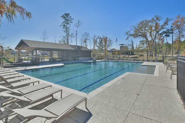 view of pool with a patio area