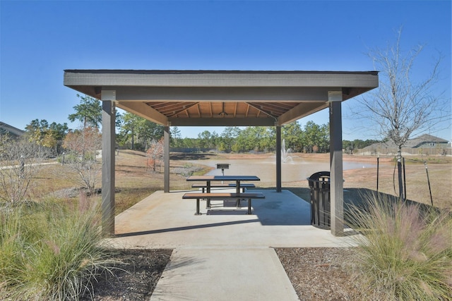 view of community featuring a gazebo