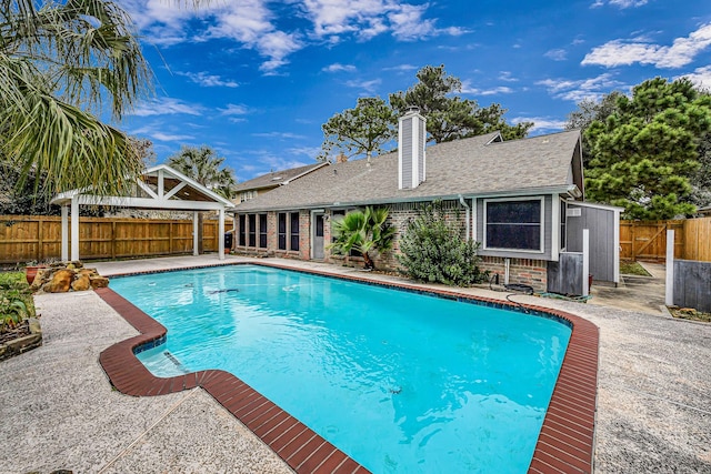 view of pool featuring a patio area