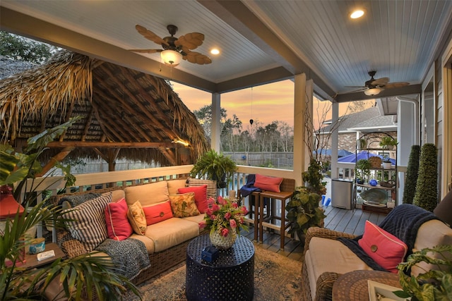 view of sunroom / solarium