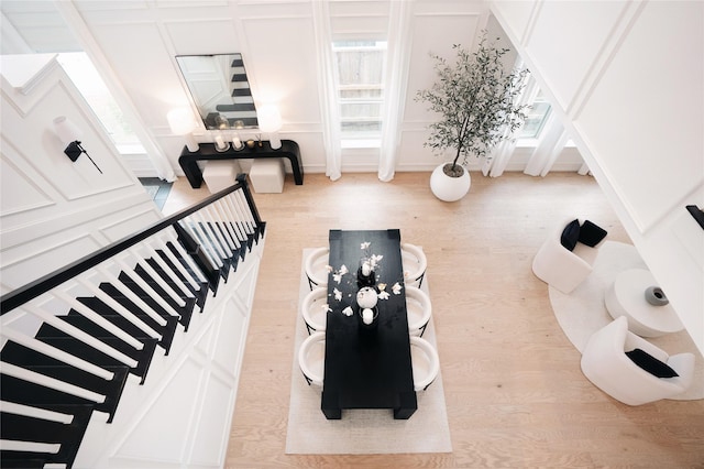 interior space featuring wood-type flooring