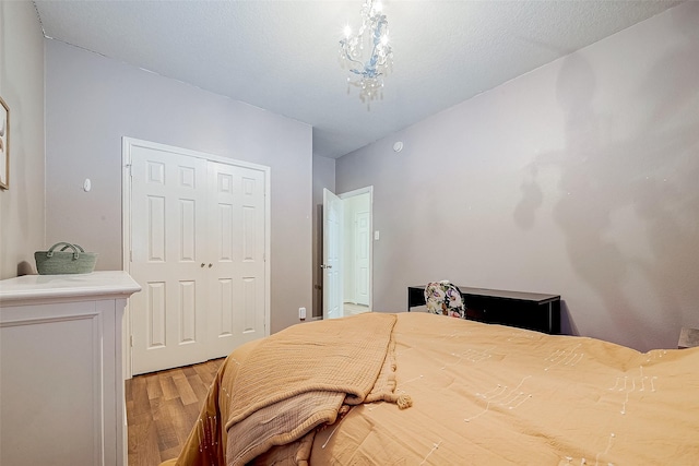 bedroom featuring a closet and wood-type flooring