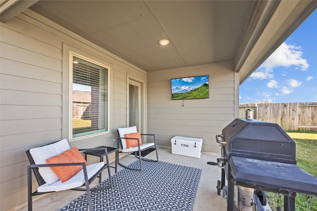 view of patio / terrace featuring grilling area