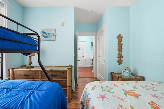 bedroom featuring hardwood / wood-style floors