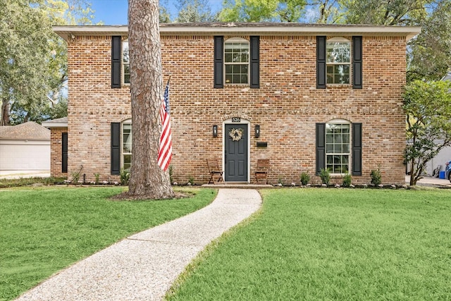 view of front of house with a front yard