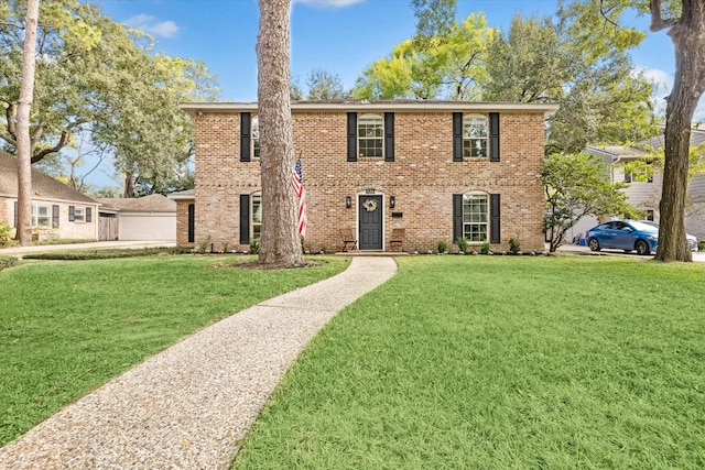 view of front of house with a front yard