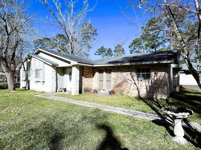 exterior space with a lawn