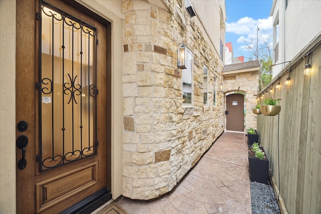 view of doorway to property