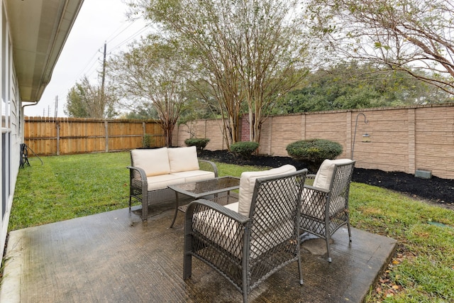 view of patio with outdoor lounge area