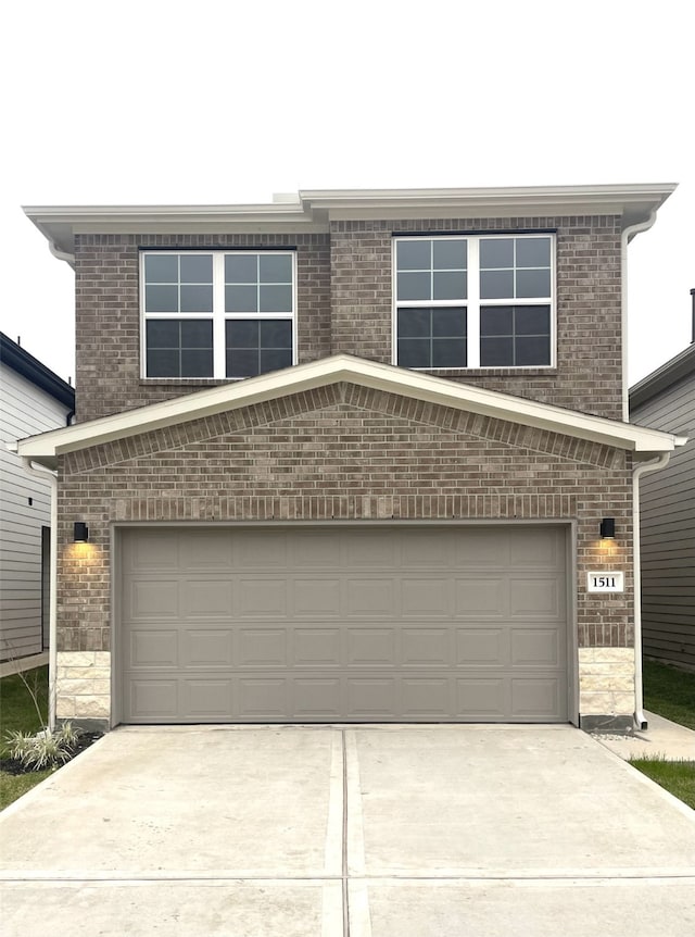 view of front of house featuring a garage