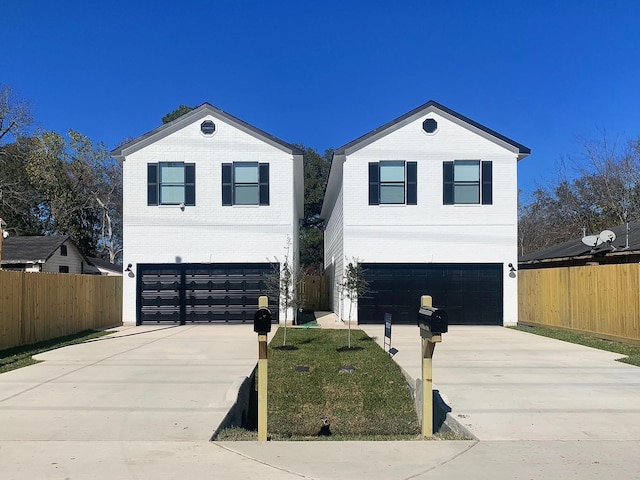 view of front of house featuring a garage