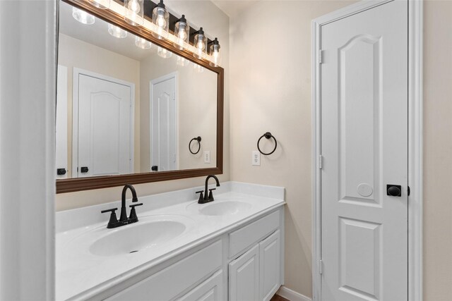 bathroom with vanity