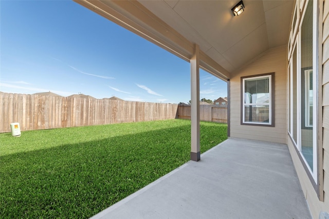 view of yard with a patio