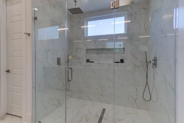 bathroom featuring walk in shower