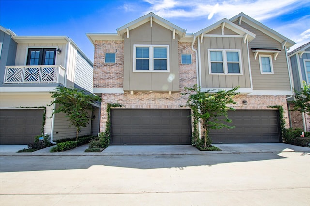 view of property with a garage