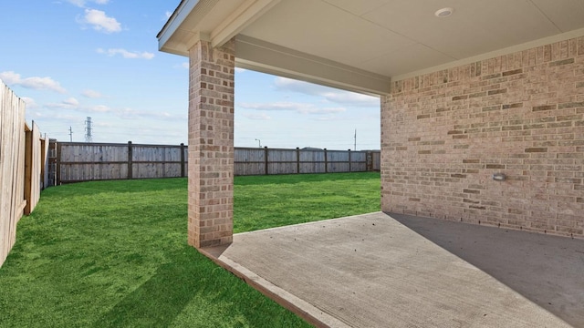 view of yard featuring a patio area