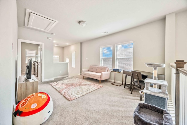 view of carpeted living room