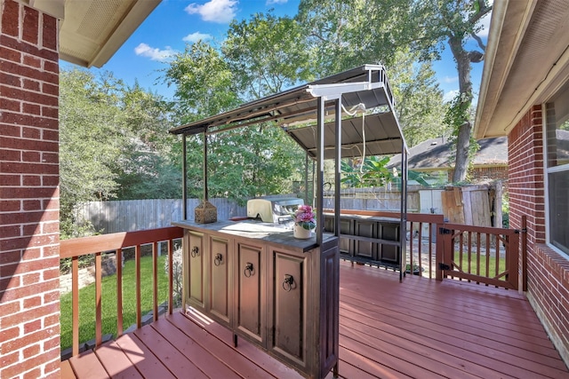 deck with grilling area