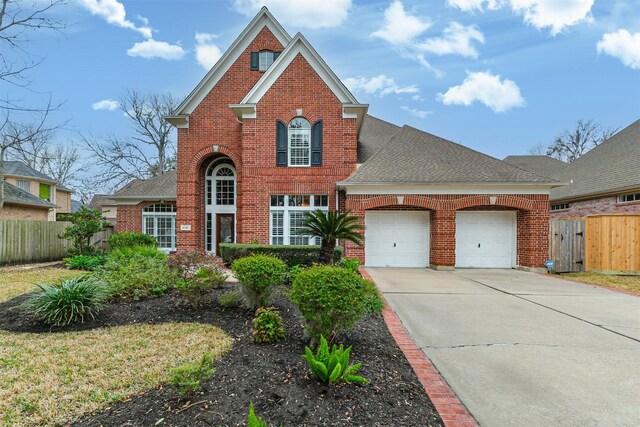 front facade with a garage