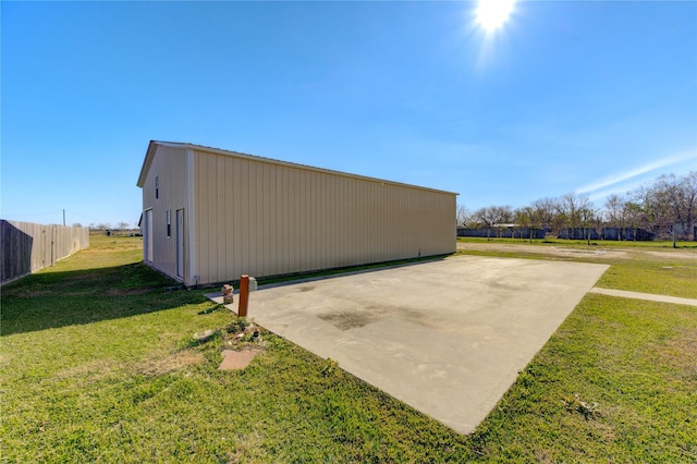 exterior space with a yard