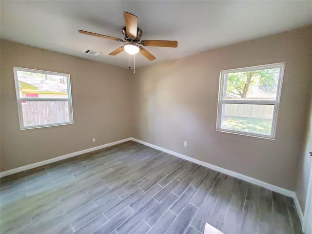 empty room featuring light wood-type flooring