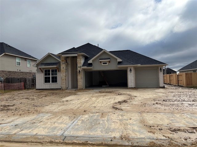 view of front of house featuring a garage