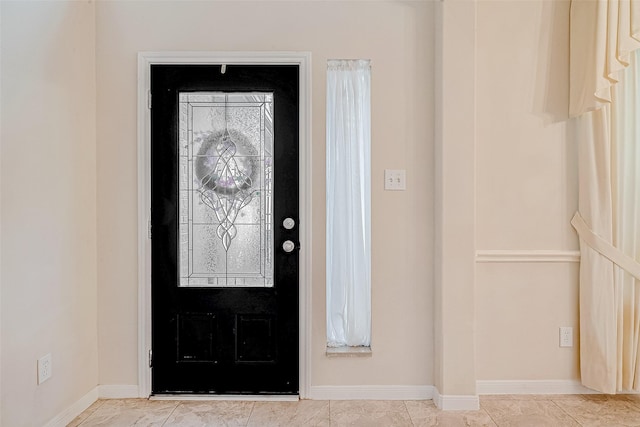 view of foyer entrance