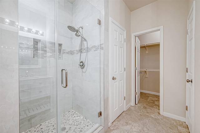 bathroom with walk in shower