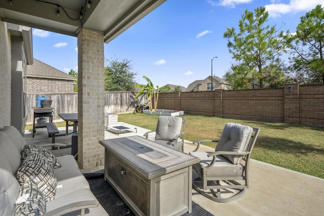 view of patio / terrace with outdoor lounge area