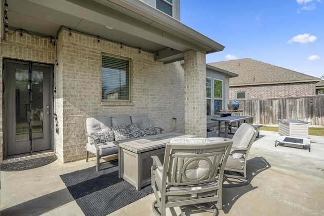 view of patio / terrace with outdoor lounge area