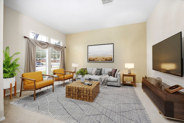 view of carpeted living room