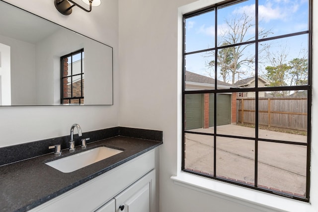 bathroom with vanity