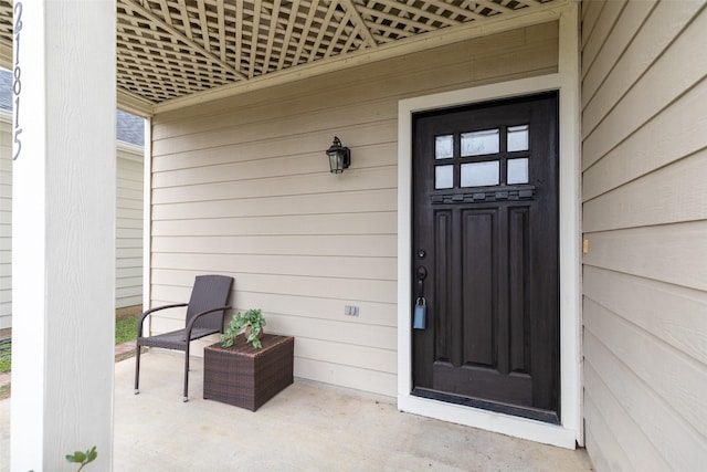 view of doorway to property