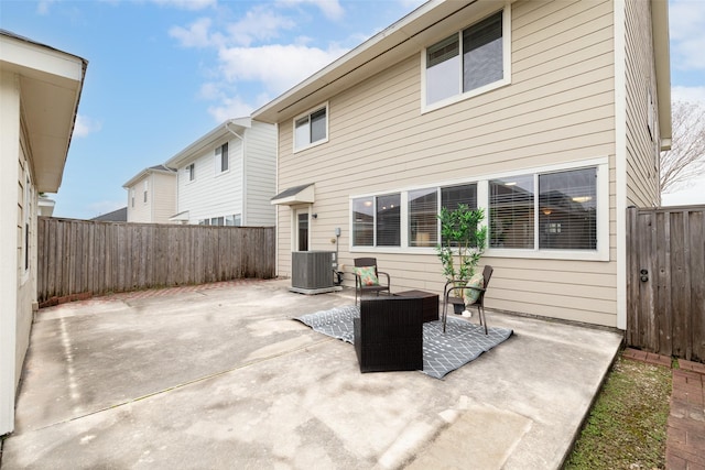 view of patio with central AC