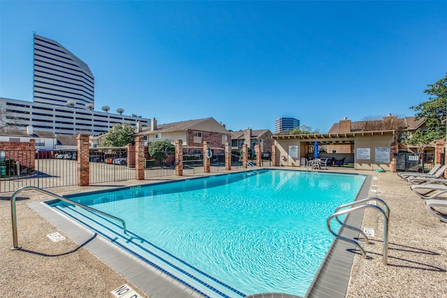 view of pool with a patio area