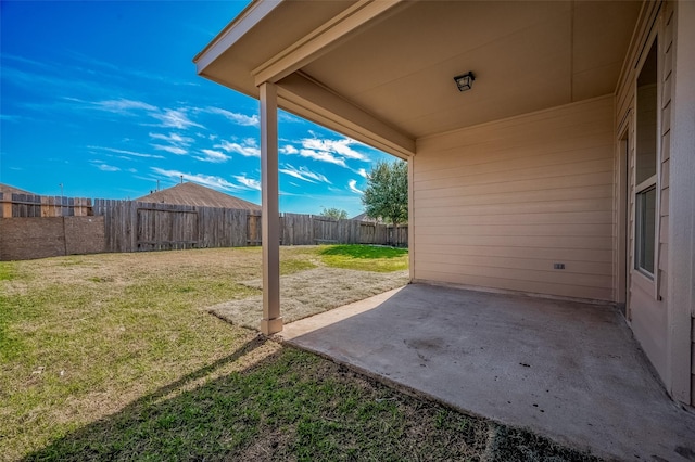 view of yard featuring a patio area